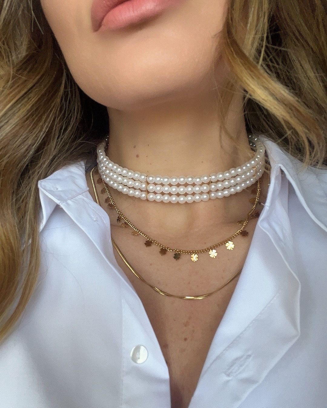 Collana choker PERLE